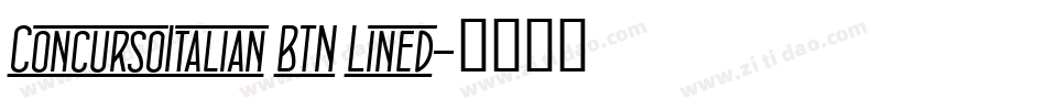 ConcursoItalian BTN Lined字体转换
